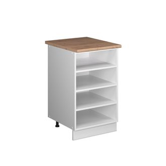 Vicco Estante De Cocina Fame-line, Blanco, 50 Cm, Et Roble, Vicco