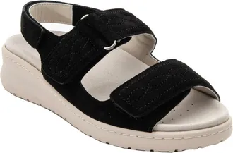 David Tate Key Sandals Womens W Black Suede Adjustable Strap Hawk2785