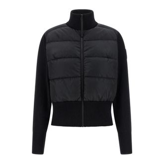 Canada Goose Winter Jackets, female, Black, Size: 2XS HyBridge Wide Quilt Knit Jacket