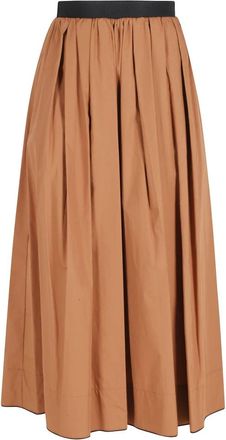 Tela Midi Rok Leda - Dames - Midirokken - Bruin - XS - Katoen - Rokken