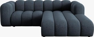 MICADONI 3-Sitzer Design Modul Ecksofa Lupine mit Eckteil rechts - Chenille-Bezug