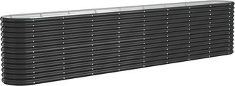 vidaXL Jardinera Arriate Acero Galvanizado Antracita 332x40x68 Cm Vidaxl