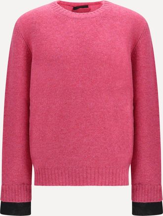 Prada Shetland wool crewneck Sweater Male 48