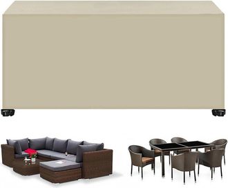 OEM Cubierta Impermeable Para Jard&iacute;n De 90x270x90 Cm, Poli&eacute;ster 420d, Color Beige, Protecci&oacute;n Uv, Resistente Al Viento Y Al Fr&iacute;o -ulisem
