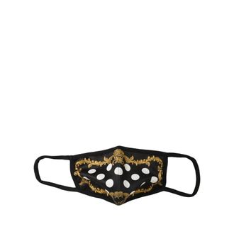 Dolce & Gabbana Mascherina Barocca Pois - - Accessories - Uomo - Nero - ONE SIZE