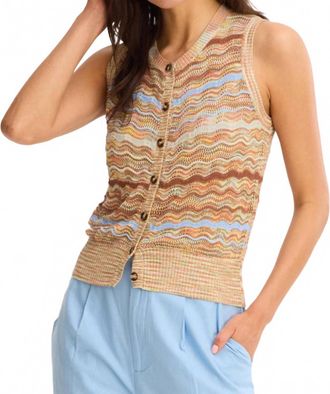 Allison New York Kya Sweater Vest In Blue Multi