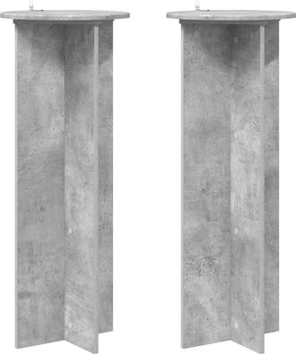 vidaXL Soporte De Plantas 2 Uds. Gris Hormig&oacute;n &Oslash;40 X 100 Cm Vidaxl
