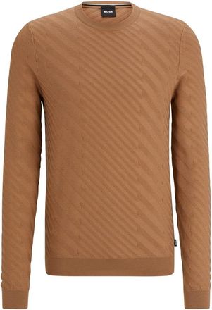 HUGO BOSS Mens Knitted Top in Medium Beige - Size X-Large