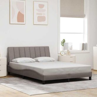 vidaXL Estructura De Cama Sin Colch&oacute;n Tela Gris Taupe 120x200 Cm Vidaxl