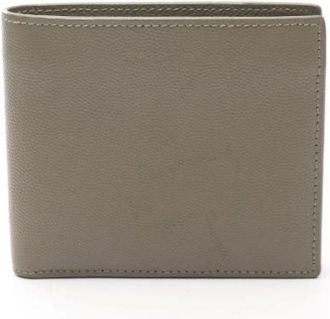 Saint Laurent Pre-owned Wallets, female, Green, Size: ONE SIZE Pre-owned Leather wallets