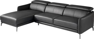 Angel Cerd&aacute; Sof&aacute; chaise longue izquierda piel negro