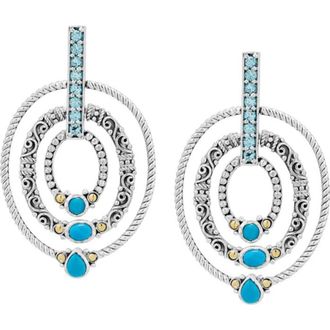 Samuel B. Circle Drop Earrings in Blue at Nordstrom Rack