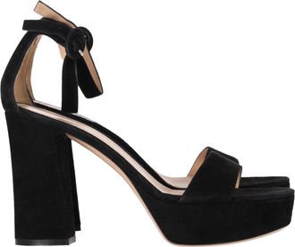 Gianvito Rossi Pre-owned Womens Ankle Strap Platform Sandal Heels in Black Suede - Size 39.5 EU/IT