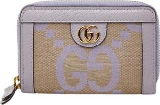 Gucci Pre-owned Wallets, female, Beige, Size: ONE SIZE Pre-owned Vintage Canvas Wallet