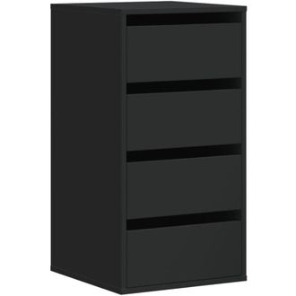 vidaXL Corner Chest of Drawers Black 40x41x76 cm Engineered Wood Vidaxl
