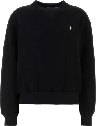 Polo Ralph Lauren Black Cotton Blend Sweatshirt
