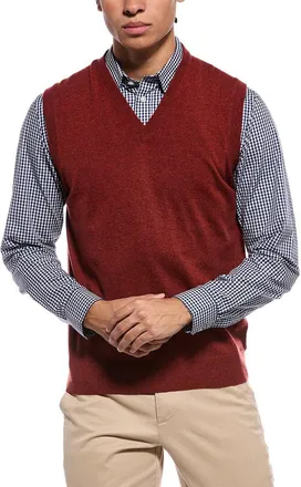 N.Peal N. PEAL Westminster 100% Cashmere V-Neck Sweater Vest