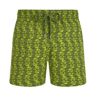 Vilebrequin Stretch Short Zwemshorts Camaleo - Heren - Badkleding - Groen - Maat: S