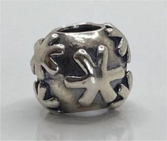 Trollbeads Womens Snow Bead In Silver
