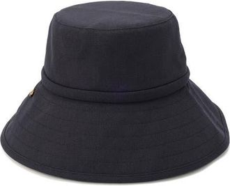 Kate Spade New York bow ties long brim bucket hat in Parisian Navy at Nordstrom