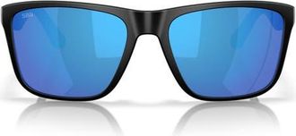 Costa Los Alijos 59mm Sunglasses in Matte Black /Blue Mirror at Nordstrom
