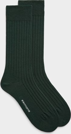 Le 31 Mens Finely ribbed organic cotton socks
