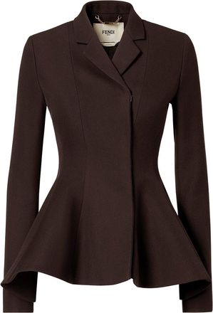 Fendi Grain-De-Poudre Wool Blazer-Donna