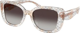 Coach HC8450U CDP48 59328G Womens Sunglasses Grey Size 52