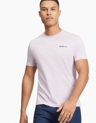 Ben Sherman Mens Short Sleeve Signature T-Shirt | Lilac - Purple - Size: 40