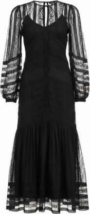 Twinset Flared Midi Dress - Dames - Feestkleedjes - Zwart - M - Kleedjes