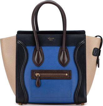 Celine Pre-owned Celine Micro Tricolor Leather Luggage Tote Ladies F-AT-1115