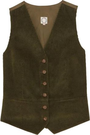 Ines De La Fressange Sanite Vest - Dames - Bodywarmers - Groen - 2XS - Katoen - Jassen