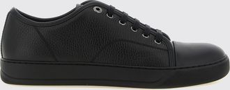 Lanvin DBB1 Grained Calfskin Leather Low-Top Trainers with Round Toe