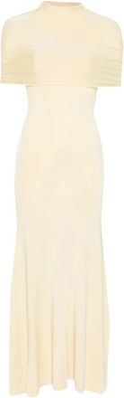 Roland Mouret Kleedjes, Dames, Geel, S, Cutout Midi Jurk