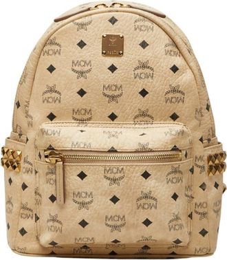 MCM Mcm Beige Pvc Backpack (Pre-Owned)
