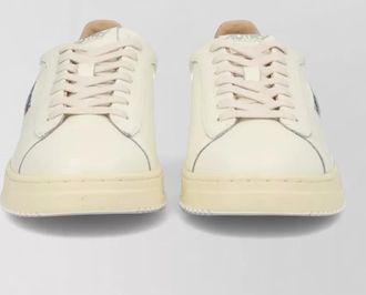 Autry sneakers round toe flat sole contrast heel