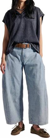 Free People Keep On Polo In Washed Black