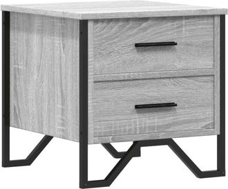 vidaXL Vidaxl - Mesita de noche madera de ingeniería gris Sonoma 40x41x40 cm