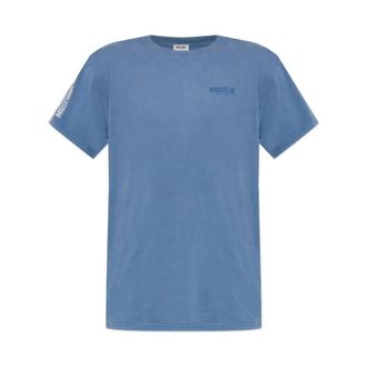 Moschino T-Shirts, male, Blue, Size: 2XL Silk And Nylon Top