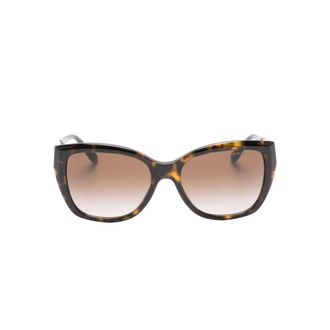 Emporio Armani Sunglasses, female, Brown, Size: ONE SIZE Geometric Frame Sunglasses