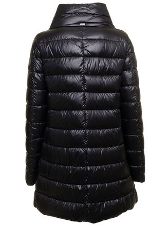 Herno Womens Down Jacket Amelia Black Tech Fabric Polyamide Puffer
