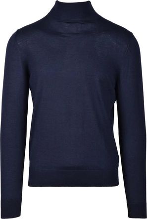 Wild Cashmere Mens Silk and Cashmere Sweater - Blue