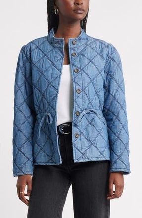 Treasure & Bond Quilted Cotton Jacket in Medium Wash at Nordstrom Rack, Size Xx-Small