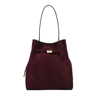 Baldinini Borsa a Spalla in Pelle Scamosciata - - Bags - Donna - Marrone - ONE SIZE