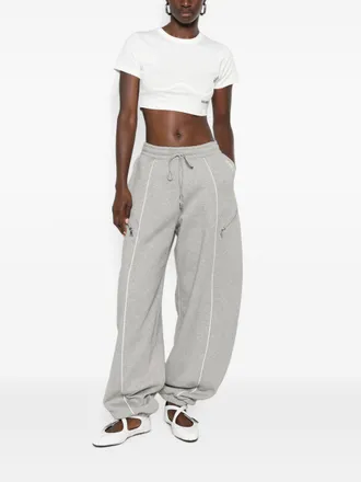 The Attico Piped-Trim Track Joggers - grey