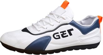 Generic Spring Mens Shoes Fashionable Casual Sneakers Mens Slip On Running Sneakers for Men (White, 6.5)-1