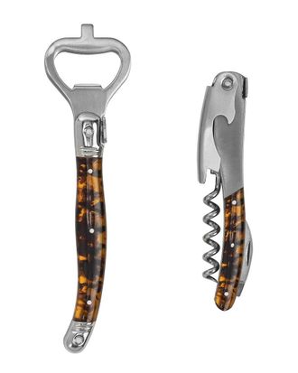 French Home Laguiole Barware Bottle Opener & Corkscrew Set