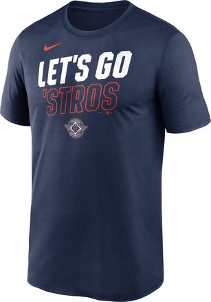 Nike Houston Astros City Connect Team Phrase Script Nike Mens Dri-FIT MLB T-Shirt in Blue | NKGK44BHUS-TG9