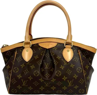 Louis Vuitton Brown Pvc Leather Boston Bag Handbag Tote Bag (Pre-Owned)