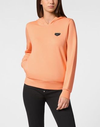 Philipp Plein Hoodie Sweatshirt Ls Iconic Plein Women in Salmon at Nordstrom, Size Xx-Large